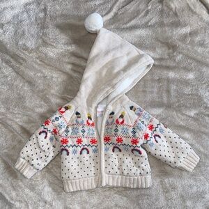Hanna Andersson Gnome hooded sweater 3-6 months